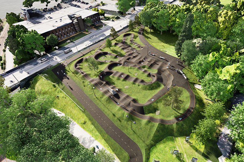 La nouvelle pumptrack du parc Jacques-Cartier est maintenant ouverte à Sherbrooke